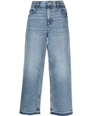 Theory Mid-Rise Wide-Leg Jeans - Blue