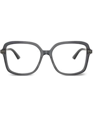 Jimmy Choo Brille Mit Eckigem Gestell - Grau