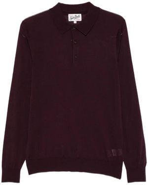 MC2 Saint Barth Alfie Long-Sleeve Polo Shirt - Purple