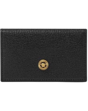 Versace Logo-Plaque Wallet - Black