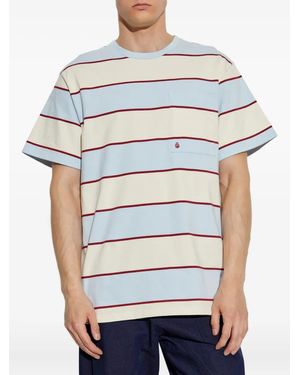 McQueen Striped Short-Sleeve T-Shirt - White
