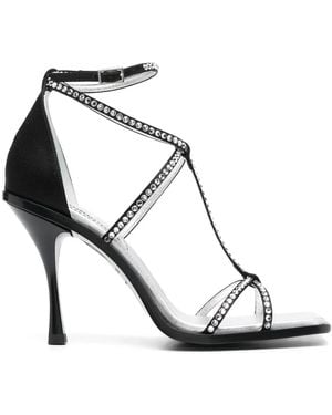 DSquared² Sandalen Verfraaid Met Kristallen - Zwart