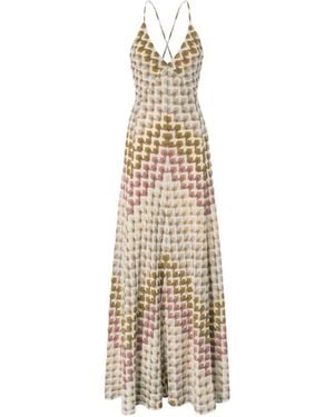 Missoni Zigzag-Knit Open-Back Dress - White
