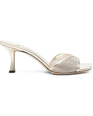 Jimmy Choo Skye Crystal-Embellished Sandals - White
