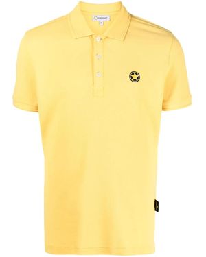 Star Point Logo-Patch Cotton Polo Shirt - Yellow
