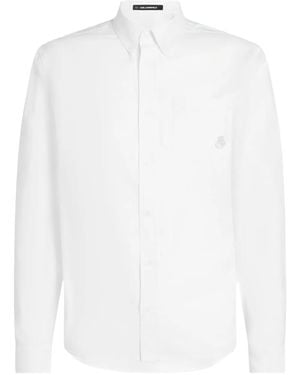 Karl Lagerfeld Logo-patch Shirt - White
