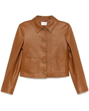 FRAME Leather Jacket - Brown