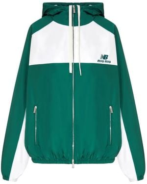 Miu Miu X New Balance Poplin Jacket - Green