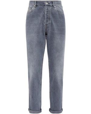 Brunello Cucinelli ロールアップヘム ジーンズ - ブルー
