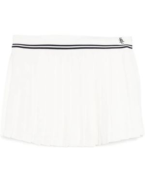 Sporty & Rich Pleated Panelled Skirt - White