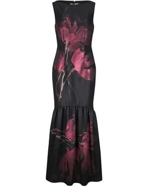 Talbot Runhof Monarchy1 Floral Ruffled Maxi Dress - White