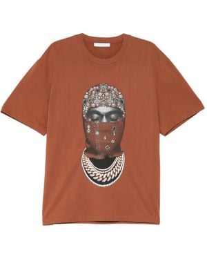 ih nom uh nit Graphic-Print T-Shirt - Brown