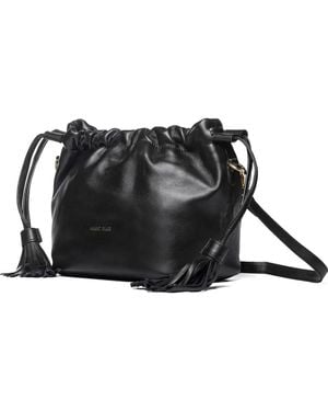 Marc Ellis Phiona Tassel-Detail Drawstring Clutch Bag - Black