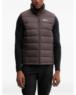 Jack Wolfskin Doudoune À Fermeture Zippée - Noir