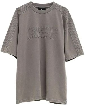 adidas X Avavav Embossed Logo-Detail T-Shirt - Grey