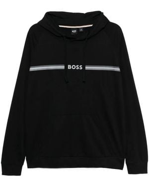 BOSS Hoodie À Logo Imprimé - Noir