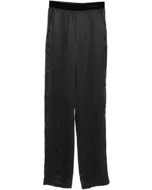 Tom Ford Pantalones Con Logo En La Cinturilla - Negro
