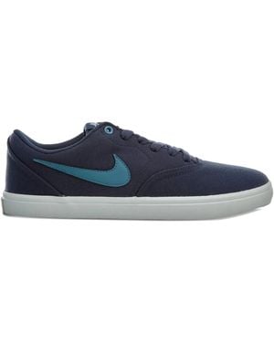 Nike Sb Check Solar Lace-Up Sneakers - Blue