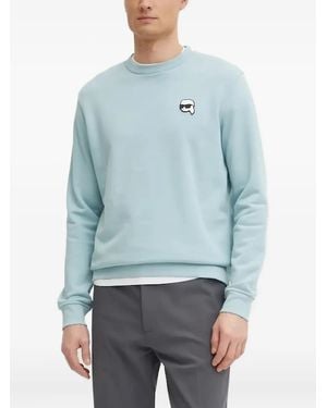 Karl Lagerfeld Sweatshirt Mit Logo-Patch - Blau