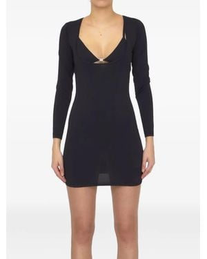 T By Alexander Wang Long-Sleeved Cutout Mini Dress - Blue