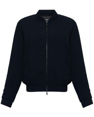 Emporio Armani Zip-Up Bomber Jacket - Blue