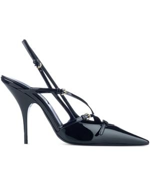 Miu Miu Escarpins 105 Mm À Bride Arrière - Bleu