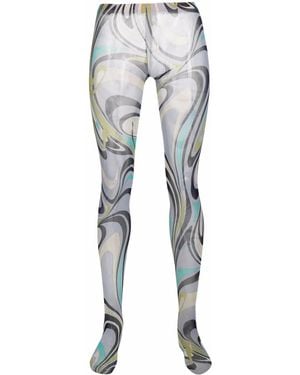 PUCCI Medias Semitranslúcidas Con Motivo Gráfico - Gris