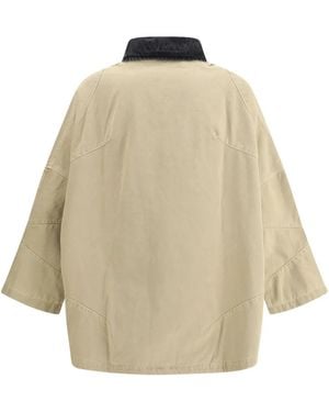 PDF Corduroy-Collar Jacket - Natural