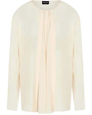 Giorgio Armani Bluse aus Seide - Natur