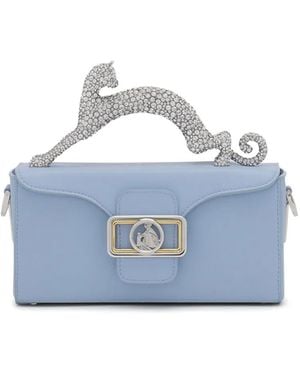 Lanvin Mini Pencil Cat Tote Bag - Blue