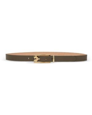 Victoria Beckham Dorian Pin-Buckle Belt - White