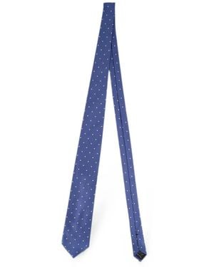 Tom Ford Corbata De Seda Con Motivo De Lunares - Azul