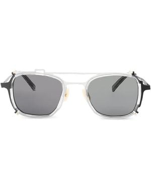 MASAHIROMARUYAMA Geometric-Frame Sunglasses - White