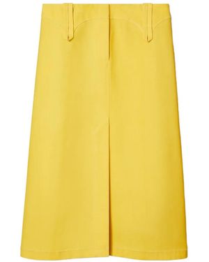 Tory Burch Waxed Canvas Skirt - Yellow