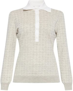 Givenchy Polo À Motif Monogrammé En Jacquard - Blanc