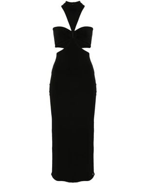 Nissa Cut-Out Midi Dress - Black
