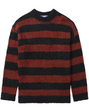 Junya Watanabe Gestreifter Strickpullover - Rot