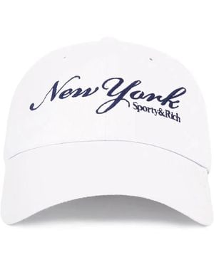 Sporty & Rich New York Cap - White