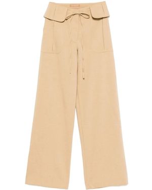 Rejina Pyo Sonia Straight Trousers - Natural