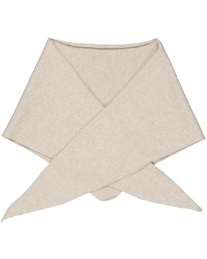 Lisa Yang Florianne Triangle Knitted Scarf - Natural