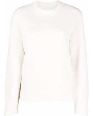 Barrie Stitch-Detail Jumper - White