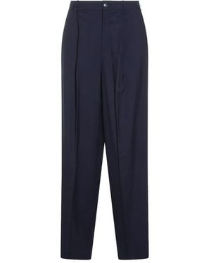 AYA MUSE Pantalon À Design Plissé - Blue