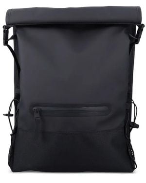 Rains Trail Mountaineer Rolltop Front-Pocket Backpack - Black