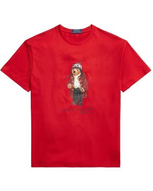 Polo Ralph Lauren Bear-Print T-Shirt - Red