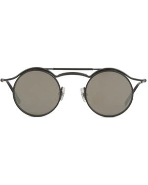 Matsuda Round-Frame Titanium Sunglasses - Metallic