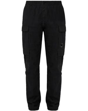 C.P. Company Buttoned Cargo Trousers - Black