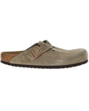 Birkenstock Boston Suede Sandals - Grey