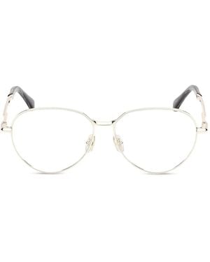 Max Mara Eyewear Brille Mit Rundem Gestell - Natur