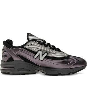 New Balance 1000 Lace-Up Metallic Trainers - Black