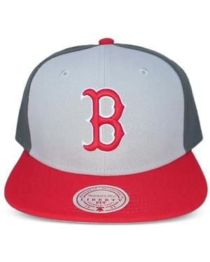 Mitchell & Ness X Mlb Boston Sox Triple Play Liberty Baseball Cap - Red